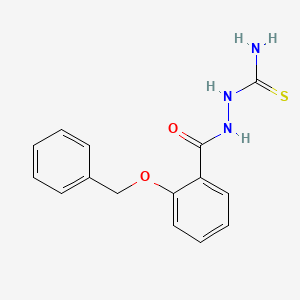 molecular formula C15H15N3O2S B4158472 [(2-Phenylmethoxybenzoyl)amino]thiourea 