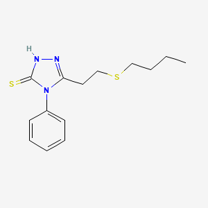 molecular formula C14H19N3S2 B4158479 5-[2-(butylthio)ethyl]-4-phenyl-4H-1,2,4-triazole-3-thiol 