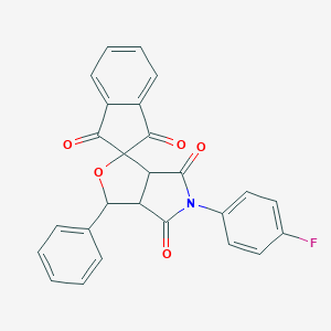 5-(4-fluorophenyl)-1-phenylspiro[3a,6a-dihydro-1H-furo[3,4-c]pyrrole-3,2'-indene]-1',3',4,6-tetrone