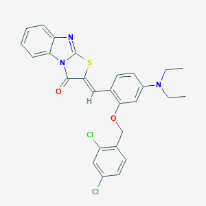 molecular formula C27H23Cl2N3O2S B415851 2-[2-[(2,4-dichlorobenzyl)oxy]-4-(diethylamino)benzylidene][1,3]thiazolo[3,2-a]benzimidazol-3(2H)-one 