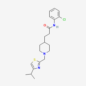 N-(2-chlorophenyl)-3-{1-[(4-isopropyl-1,3-thiazol-2-yl)methyl]-4-piperidinyl}propanamide