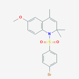 molecular formula C19H20BrNO3S B415855 1-[(4-Bromophenyl)sulfonyl]-6-methoxy-2,2,4-trimethyl-1,2-dihydroquinoline CAS No. 303051-14-1