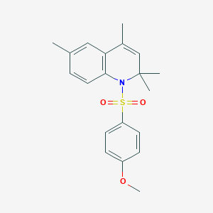 molecular formula C20H23NO3S B415858 1-[(4-Methoxyphenyl)sulfonyl]-2,2,4,6-tetramethyl-1,2-dihydroquinoline CAS No. 330179-36-7