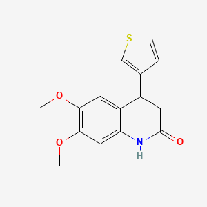 6,7-dimethoxy-4-(thiophen-3-yl)-3,4-dihydroquinolin-2(1H)-one