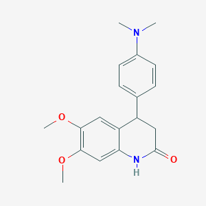 4-[4-(dimethylamino)phenyl]-6,7-dimethoxy-3,4-dihydro-2(1H)-quinolinone