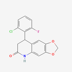 molecular formula C16H11ClFNO3 B4158635 8-(2-chloro-6-fluorophenyl)-7,8-dihydro[1,3]dioxolo[4,5-g]quinolin-6(5H)-one 