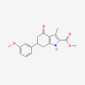 methyl 6-(3-methoxyphenyl)-3-methyl-4-oxo-4,5,6,7-tetrahydro-1H-indole-2-carboxylate