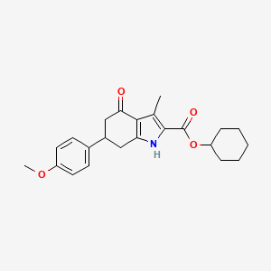 cyclohexyl 6-(4-methoxyphenyl)-3-methyl-4-oxo-4,5,6,7-tetrahydro-1H-indole-2-carboxylate