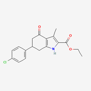 molecular formula C18H18ClNO3 B4158652 ethyl 6-(4-chlorophenyl)-3-methyl-4-oxo-4,5,6,7-tetrahydro-1H-indole-2-carboxylate 