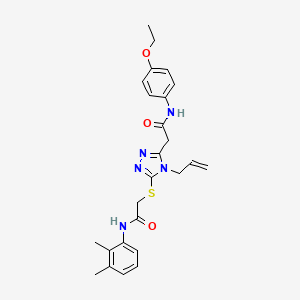 molecular formula C25H29N5O3S B4158714 2-[5-({2-[(2,3-dimethylphenyl)amino]-2-oxoethyl}sulfanyl)-4-(prop-2-en-1-yl)-4H-1,2,4-triazol-3-yl]-N-(4-ethoxyphenyl)acetamide 