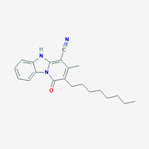 molecular formula C21H25N3O B415872 3-Methyl-2-octyl-1-oxo-1,5-dihydropyrido[1,2-a]benzimidazole-4-carbonitrile CAS No. 384797-21-1