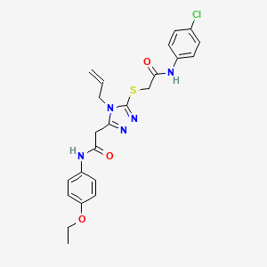 2-[5-({2-[(4-chlorophenyl)amino]-2-oxoethyl}sulfanyl)-4-(prop-2-en-1-yl)-4H-1,2,4-triazol-3-yl]-N-(4-ethoxyphenyl)acetamide