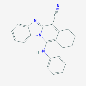 molecular formula C22H18N4 B415877 11-Anilino-7,8,9,10-tetrahydrobenzimidazo[1,2-b]isoquinoline-6-carbonitrile CAS No. 309735-96-4