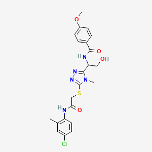 N-{1-[5-({2-[(4-chloro-2-methylphenyl)amino]-2-oxoethyl}sulfanyl)-4-methyl-4H-1,2,4-triazol-3-yl]-2-hydroxyethyl}-4-methoxybenzamide