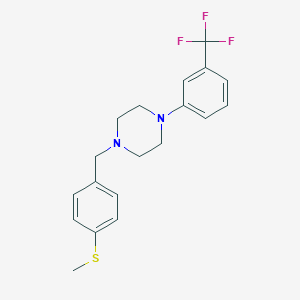 molecular formula C19H21F3N2S B415881 1-[4-(Methylsulfanyl)benzyl]-4-[3-(trifluoromethyl)phenyl]piperazine 