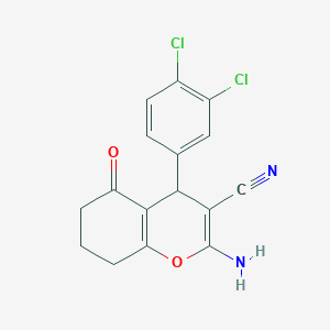 2-amino-4-(3,4-dichlorophenyl)-5-oxo-5,6,7,8-tetrahydro-4H-chromene-3-carbonitrile
