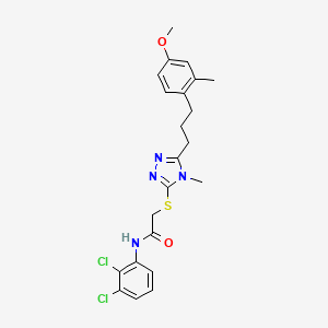 N-(2,3-dichlorophenyl)-2-({5-[3-(4-methoxy-2-methylphenyl)propyl]-4-methyl-4H-1,2,4-triazol-3-yl}sulfanyl)acetamide