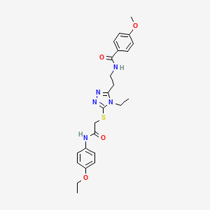 N-{2-[5-({2-[(4-ethoxyphenyl)amino]-2-oxoethyl}thio)-4-ethyl-4H-1,2,4-triazol-3-yl]ethyl}-4-methoxybenzamide