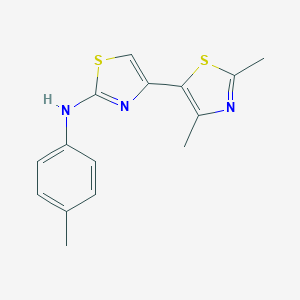 molecular formula C15H15N3S2 B415889 (2',4'-Dimethyl-[4,5']bithiazolyl-2-yl)-p-tolyl-amine 