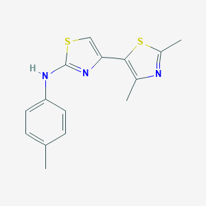 molecular formula C15H15N3S2 B415889 N-(4-methylphenyl)-2',4'-dimethyl-4,5'-bis[1,3-thiazole]-2-amine 