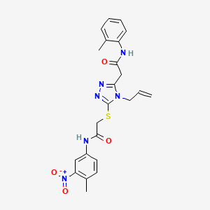 2-[5-({2-[(4-methyl-3-nitrophenyl)amino]-2-oxoethyl}sulfanyl)-4-(prop-2-en-1-yl)-4H-1,2,4-triazol-3-yl]-N-(2-methylphenyl)acetamide