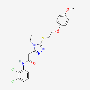 N-(2,3-dichlorophenyl)-2-(4-ethyl-5-{[2-(4-methoxyphenoxy)ethyl]thio}-4H-1,2,4-triazol-3-yl)acetamide