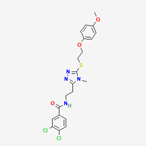 3,4-dichloro-N-[2-(5-{[2-(4-methoxyphenoxy)ethyl]thio}-4-methyl-4H-1,2,4-triazol-3-yl)ethyl]benzamide