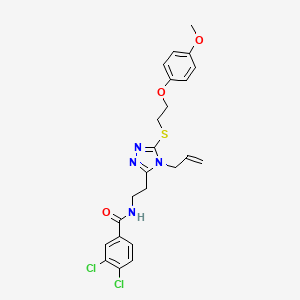 N-[2-(4-allyl-5-{[2-(4-methoxyphenoxy)ethyl]thio}-4H-1,2,4-triazol-3-yl)ethyl]-3,4-dichlorobenzamide