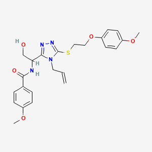 N-[1-(4-allyl-5-{[2-(4-methoxyphenoxy)ethyl]thio}-4H-1,2,4-triazol-3-yl)-2-hydroxyethyl]-4-methoxybenzamide