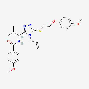 N-[1-(4-allyl-5-{[2-(4-methoxyphenoxy)ethyl]thio}-4H-1,2,4-triazol-3-yl)-2-methylpropyl]-4-methoxybenzamide