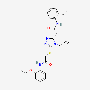 molecular formula C25H29N5O3S B4158979 2-[5-({2-[(2-ethoxyphenyl)amino]-2-oxoethyl}sulfanyl)-4-(prop-2-en-1-yl)-4H-1,2,4-triazol-3-yl]-N-(2-ethylphenyl)acetamide 