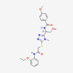 N-{1-[5-({2-[(2-ethoxyphenyl)amino]-2-oxoethyl}sulfanyl)-4-methyl-4H-1,2,4-triazol-3-yl]-2-hydroxyethyl}-4-methoxybenzamide