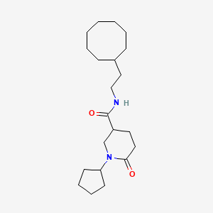 N-(2-cyclooctylethyl)-1-cyclopentyl-6-oxo-3-piperidinecarboxamide