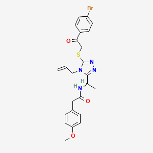 N-[1-(4-allyl-5-{[2-(4-bromophenyl)-2-oxoethyl]thio}-4H-1,2,4-triazol-3-yl)ethyl]-2-(4-methoxyphenyl)acetamide