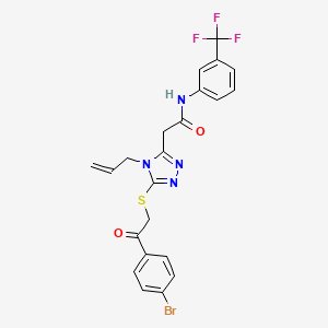 2-[5-{[2-(4-bromophenyl)-2-oxoethyl]sulfanyl}-4-(prop-2-en-1-yl)-4H-1,2,4-triazol-3-yl]-N-[3-(trifluoromethyl)phenyl]acetamide