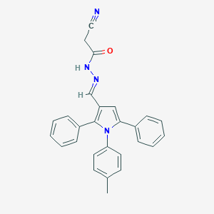 molecular formula C27H22N4O B415902 2-cyano-N'-{[1-(4-methylphenyl)-2,5-diphenyl-1H-pyrrol-3-yl]methylene}acetohydrazide 
