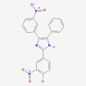 molecular formula C21H13BrN4O4 B415903 2-{4-bromo-3-nitrophenyl}-4-{3-nitrophenyl}-5-phenyl-1H-imidazole 