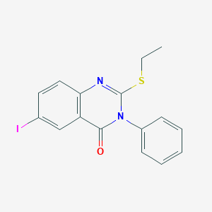 molecular formula C16H13IN2OS B415904 2-Ethylsulfanyl-6-iodo-3-phenyl-3H-quinazolin-4-one CAS No. 223704-94-7