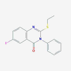 molecular formula C16H13IN2OS B415904 2-(Ethylsulfanyl)-6-iodo-3-phenyl-4(3H)-quinazolinone CAS No. 223704-94-7