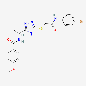 N-{1-[5-({2-[(4-bromophenyl)amino]-2-oxoethyl}thio)-4-methyl-4H-1,2,4-triazol-3-yl]ethyl}-4-methoxybenzamide