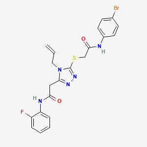 2-[4-allyl-5-({2-[(4-bromophenyl)amino]-2-oxoethyl}thio)-4H-1,2,4-triazol-3-yl]-N-(2-fluorophenyl)acetamide