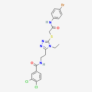 N-{2-[5-({2-[(4-bromophenyl)amino]-2-oxoethyl}thio)-4-ethyl-4H-1,2,4-triazol-3-yl]ethyl}-3,4-dichlorobenzamide