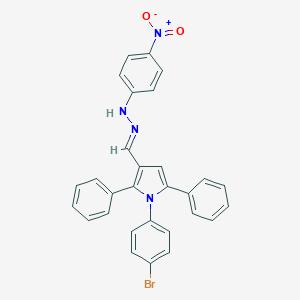 molecular formula C29H21BrN4O2 B415905 1-(4-bromophenyl)-2,5-diphenyl-1H-pyrrole-3-carbaldehyde {4-nitrophenyl}hydrazone 