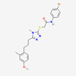 N-(4-bromophenyl)-2-({5-[3-(4-methoxy-2-methylphenyl)propyl]-4-methyl-4H-1,2,4-triazol-3-yl}thio)acetamide