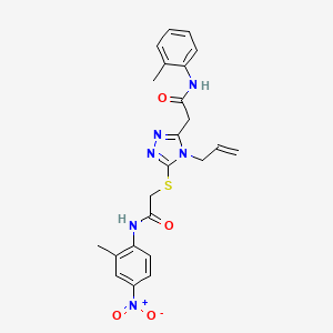 2-[5-({2-[(2-methyl-4-nitrophenyl)amino]-2-oxoethyl}sulfanyl)-4-(prop-2-en-1-yl)-4H-1,2,4-triazol-3-yl]-N-(2-methylphenyl)acetamide