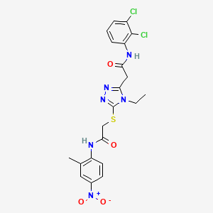 2-[(5-{2-[(2,3-dichlorophenyl)amino]-2-oxoethyl}-4-ethyl-4H-1,2,4-triazol-3-yl)thio]-N-(2-methyl-4-nitrophenyl)acetamide