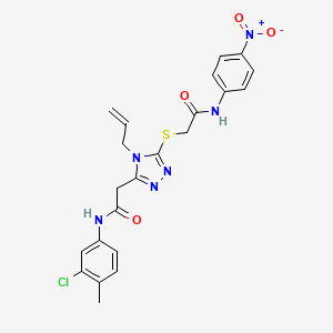 2-[(4-allyl-5-{2-[(3-chloro-4-methylphenyl)amino]-2-oxoethyl}-4H-1,2,4-triazol-3-yl)thio]-N-(4-nitrophenyl)acetamide