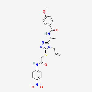 N-{1-[4-allyl-5-({2-[(4-nitrophenyl)amino]-2-oxoethyl}thio)-4H-1,2,4-triazol-3-yl]ethyl}-4-methoxybenzamide