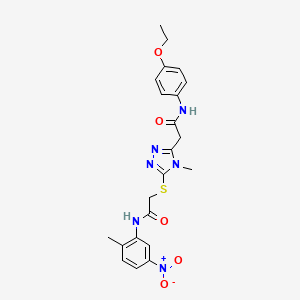 2-[(5-{2-[(4-ethoxyphenyl)amino]-2-oxoethyl}-4-methyl-4H-1,2,4-triazol-3-yl)sulfanyl]-N-(2-methyl-5-nitrophenyl)acetamide