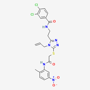 N-{2-[4-allyl-5-({2-[(2-methyl-5-nitrophenyl)amino]-2-oxoethyl}thio)-4H-1,2,4-triazol-3-yl]ethyl}-3,4-dichlorobenzamide